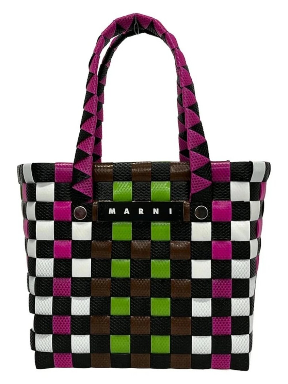 MARNI Maruni Kids Black Pink Multi Polypropylene Tote Bag